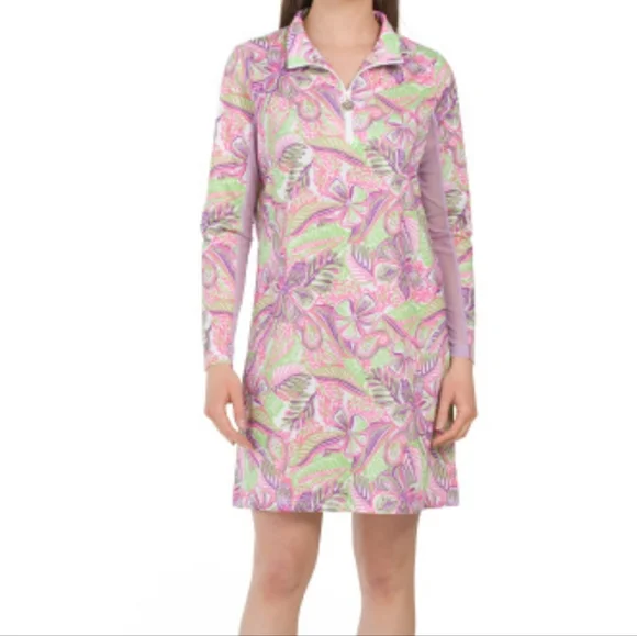 Stella Parker | Dresses | Stella Parker Golf Collection Golf Dress Long  Sleeve Floral Pattern Nwt Medium | Poshmark
